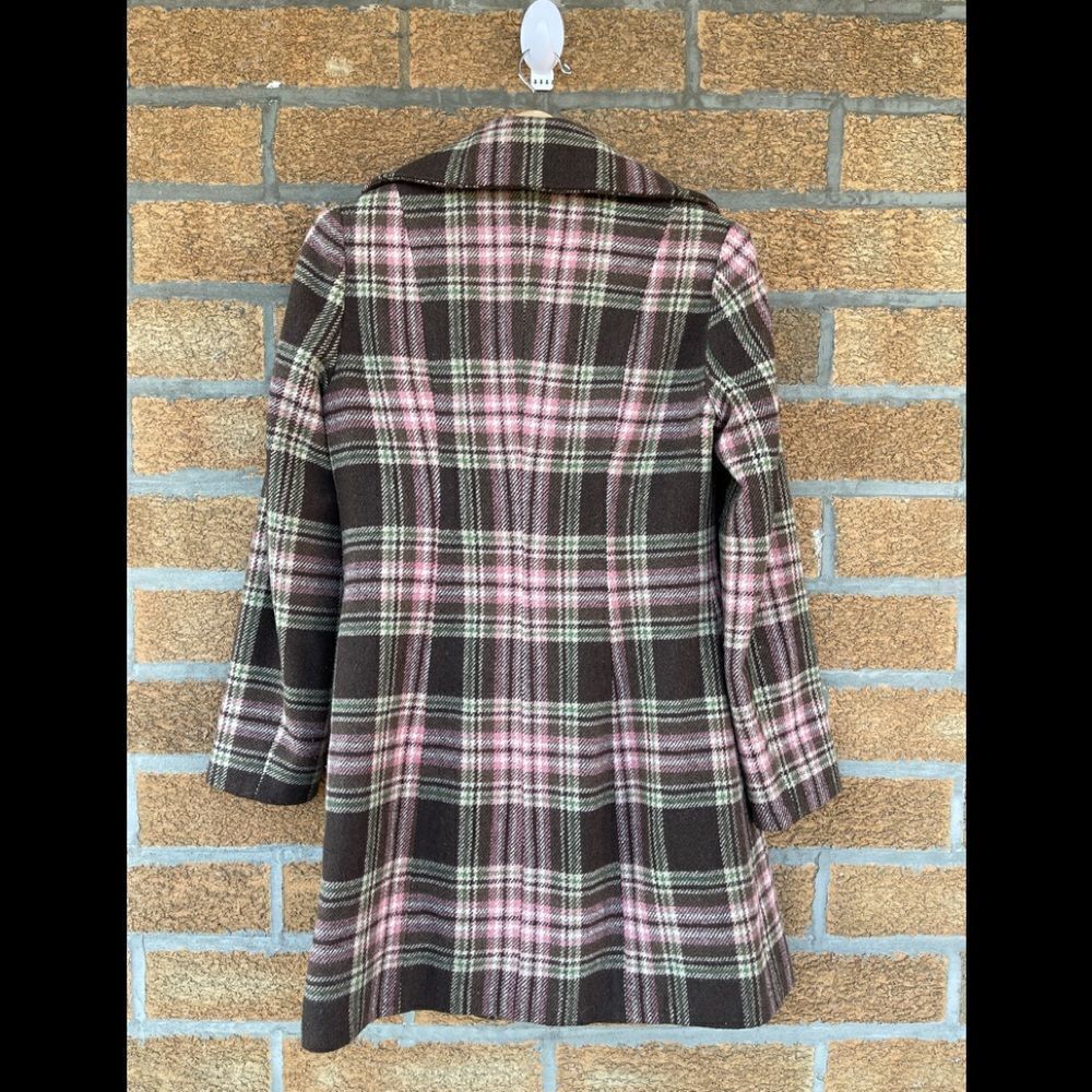 Patrizia Luca Plaid Wool Blend Coat Small - Picture 7 of 10